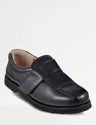Mens Leather Touch Fasten Shoe - MJ394